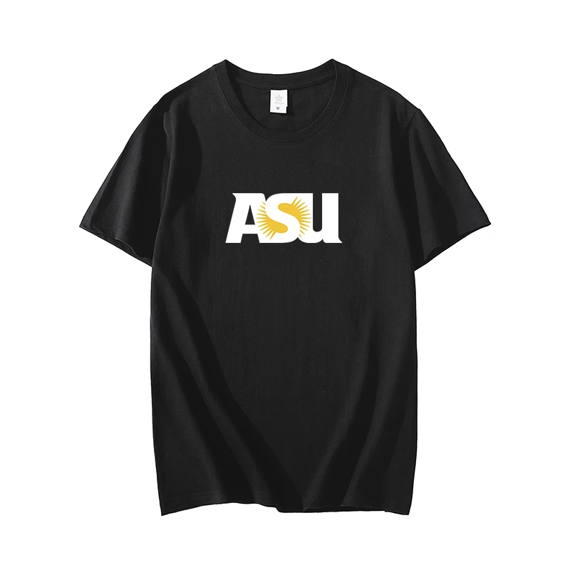 

Arizona State University ASU Memorial Summer Cotton T Shirts Men Simple O Neck Stretch Solid New Tops Clothing Casual Tshirt