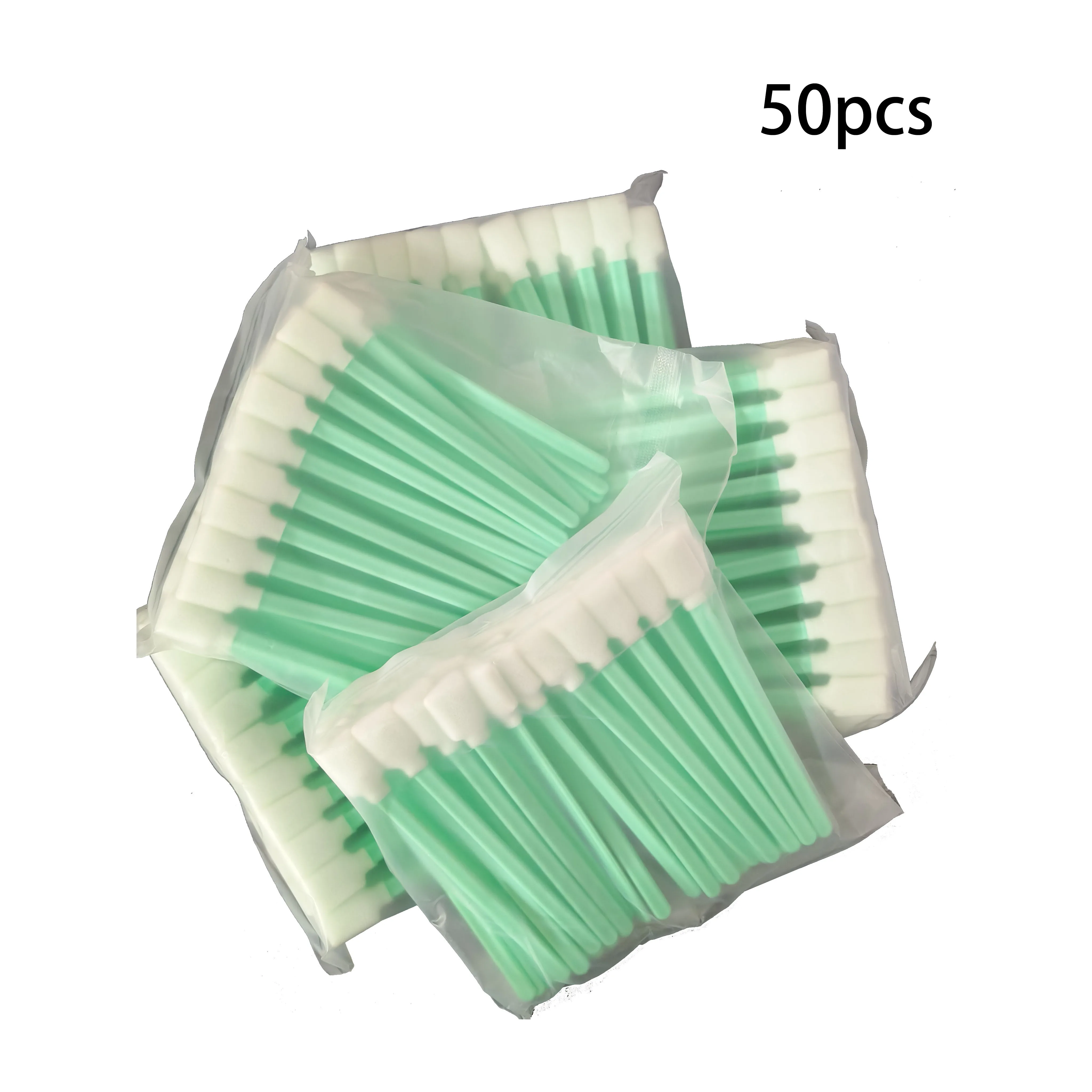  50Pcs Industrial Cleanroom Swabs Lint Free Flat Sponge Cleaning Swabs for Printhead Printer Optical Lens Electronic Components