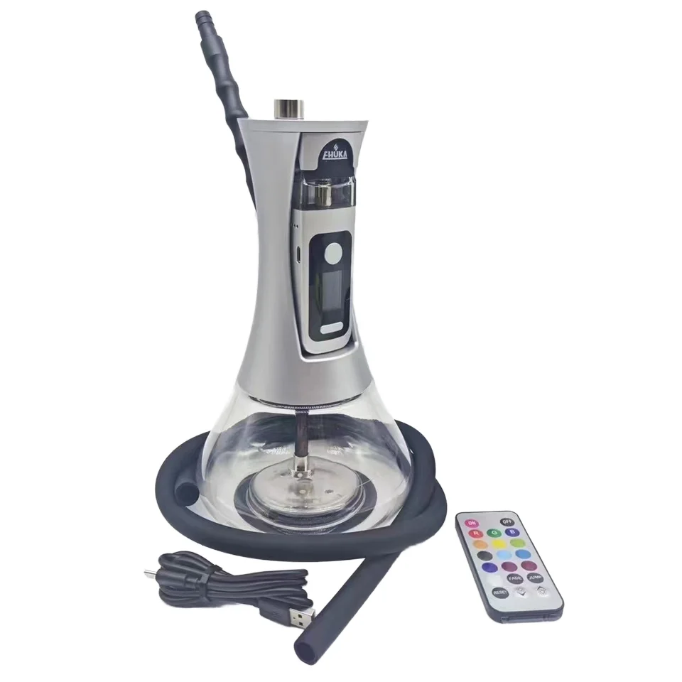 Portable environmentally friendly LED electric water cigarette cup smoking accessories stainless steel water cigarette cup