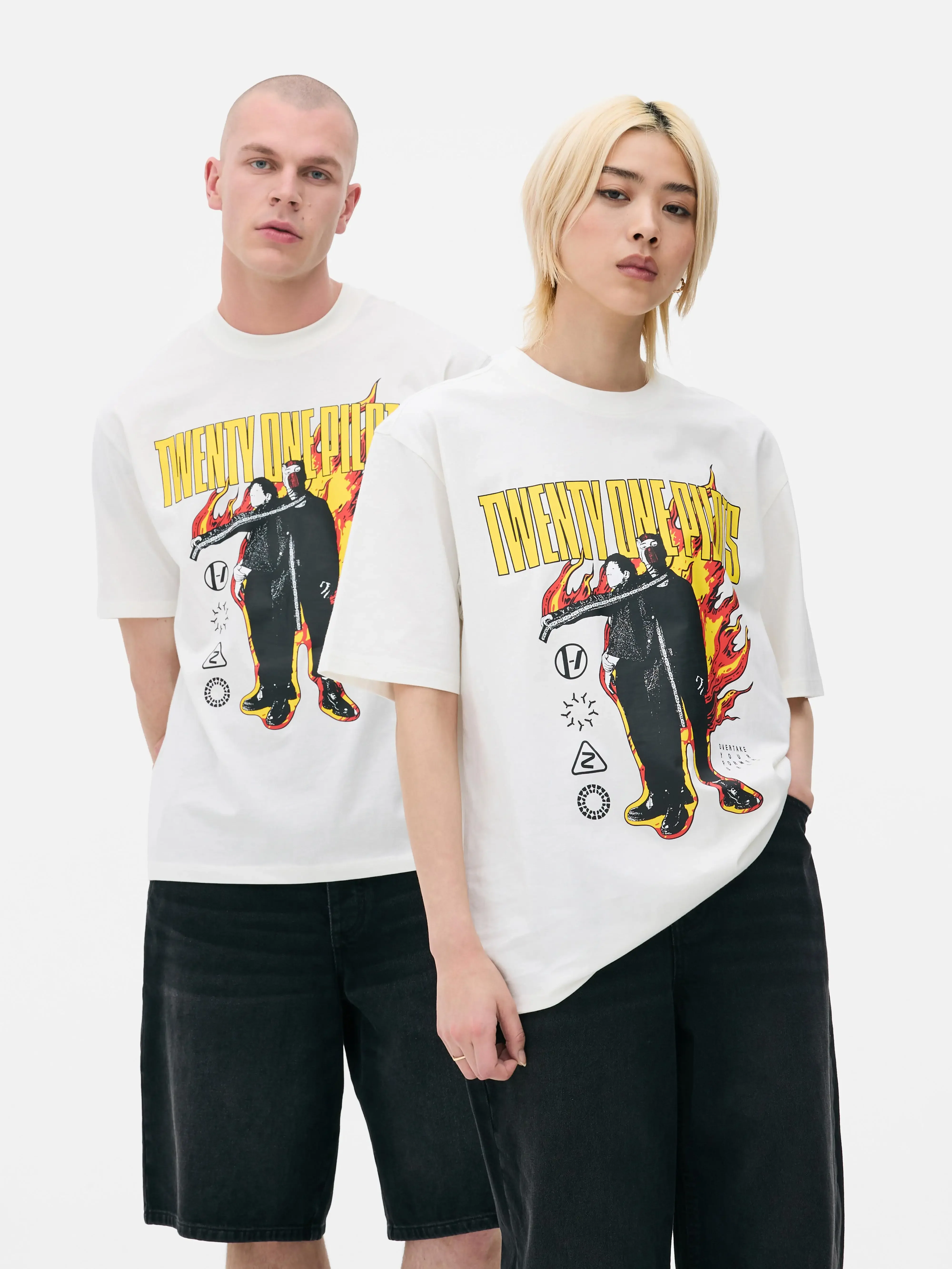 Été décontracté coton T-shirt vingt et un groupe de pilotes femmes hommes T-shirt à manches courtes haut surdimensionné Hip Hop Punk rue unisexe t-shirts