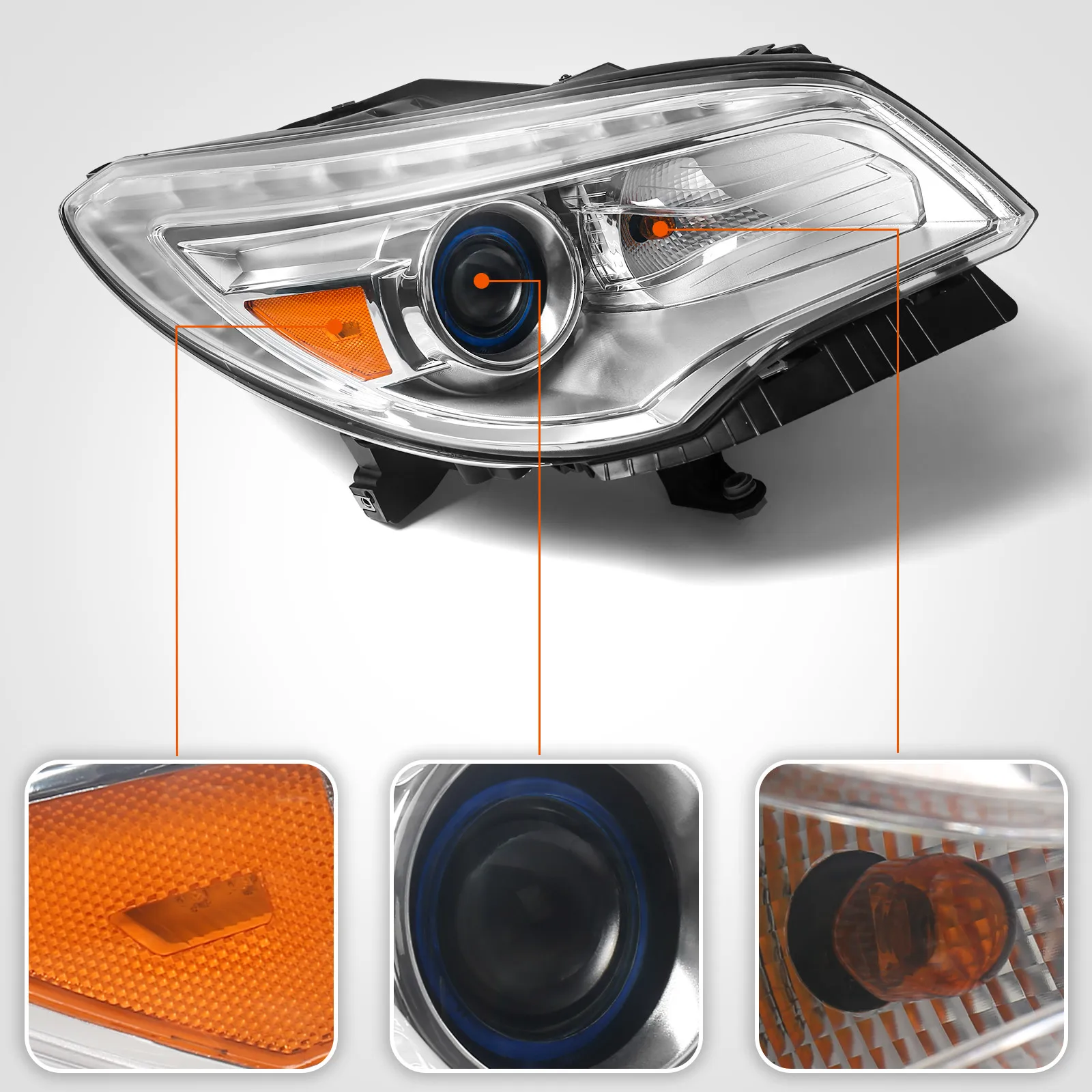 Halogen LED HID Headlight Assembly for 2013-2017  Enclave OE Replacement Headlamp Driver&Passenger Side 84026394 84026395