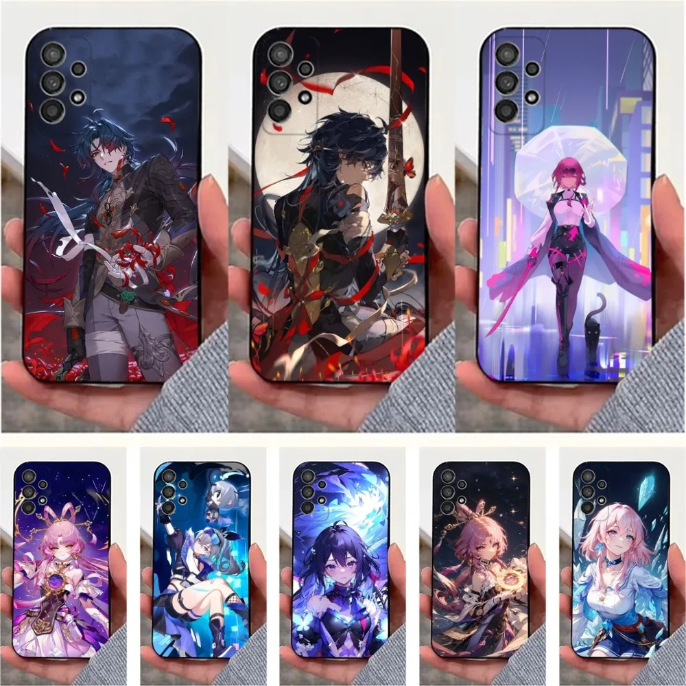 

Honkai S-Star R-Rail Game Phone Case For Samsung S25,S24,S23,S22,S20,S21,S10,Ultra,Plus,Lite,FE,Soft Silicone Black Cover