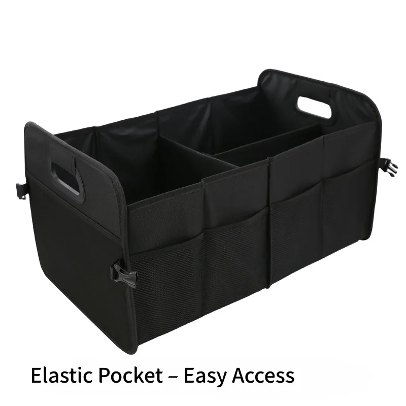 Car Trunk Organizer Foldable Large Capacity Collapsible Felt Storage Box Non Slip Cargo Holder for SUV Sedan Hatchback Accessory