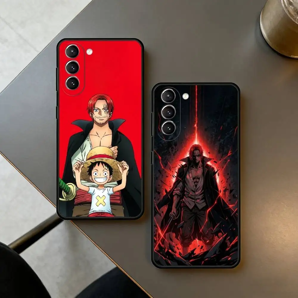 

Red Hair Yonko Shanks Case for Samsung Galaxy S21 S25 FE S24 S23 Ultra S20 S9 S22 Plus S10 TPU Cover