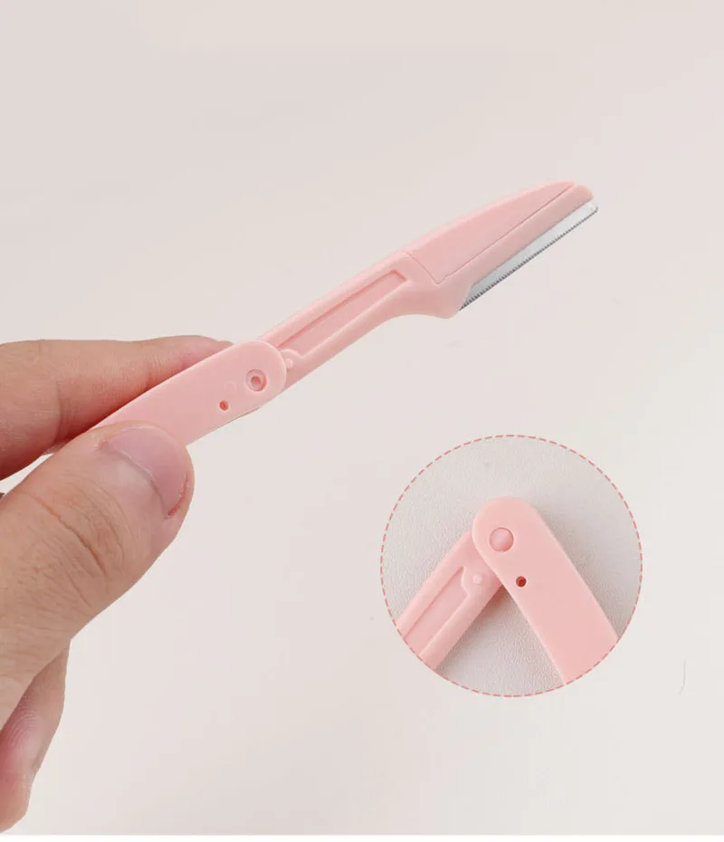 1/3pc Safe Folding Women Face Shaver Eyebrow Trimmer Blade Anti-Scratch Razor Makeup Tools Eyebrow Trimmer Face Razor