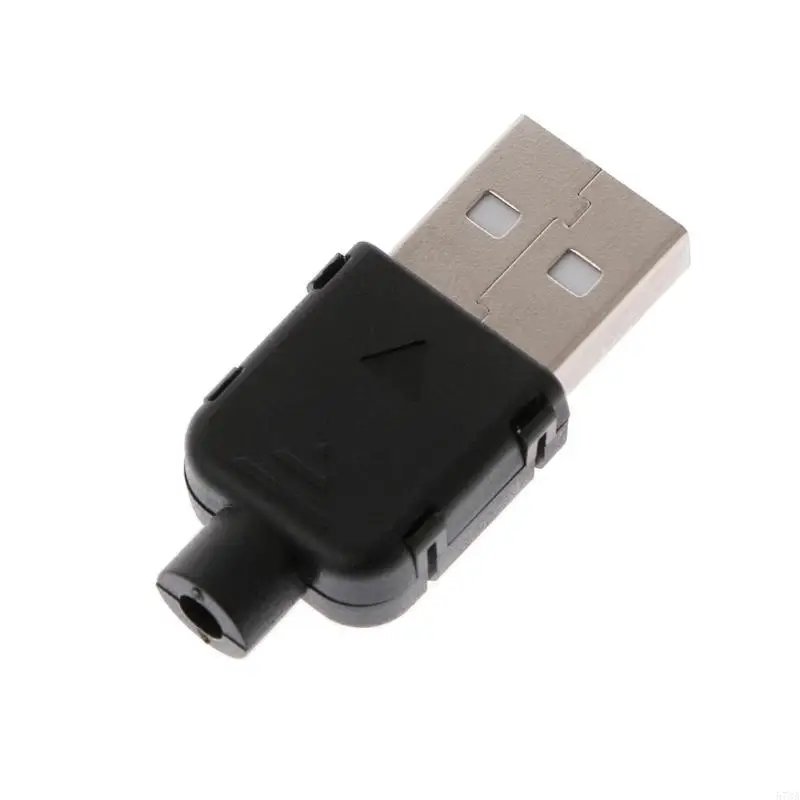 573A 10Sets Type A USB 4 Pin Male Socket Kit Connector Plug Termination Plastic for S