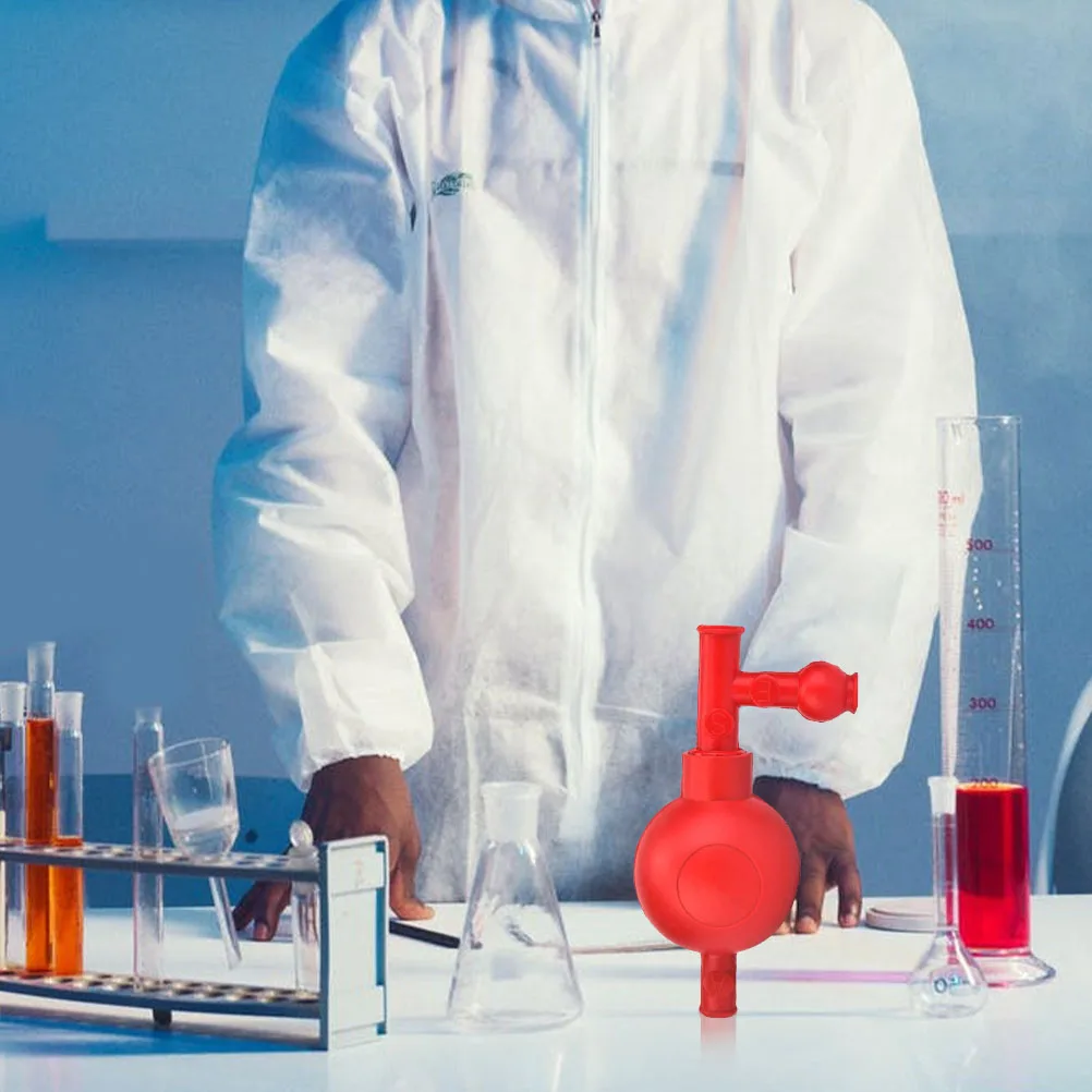

3 Valves Rubber Pipette Bulb Quantitative Suction Tool One-Handed Operation Chemical Lab Equipment Fine Craftsmanship Liquid