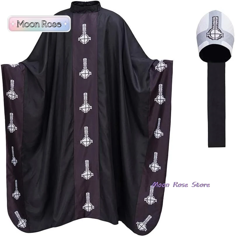 Medieval Papa Emeritus Cape Cosplay Costume Middle Janzdiys Ages Black Cloak With Hat Full Set For Adult Halloween Party Suit