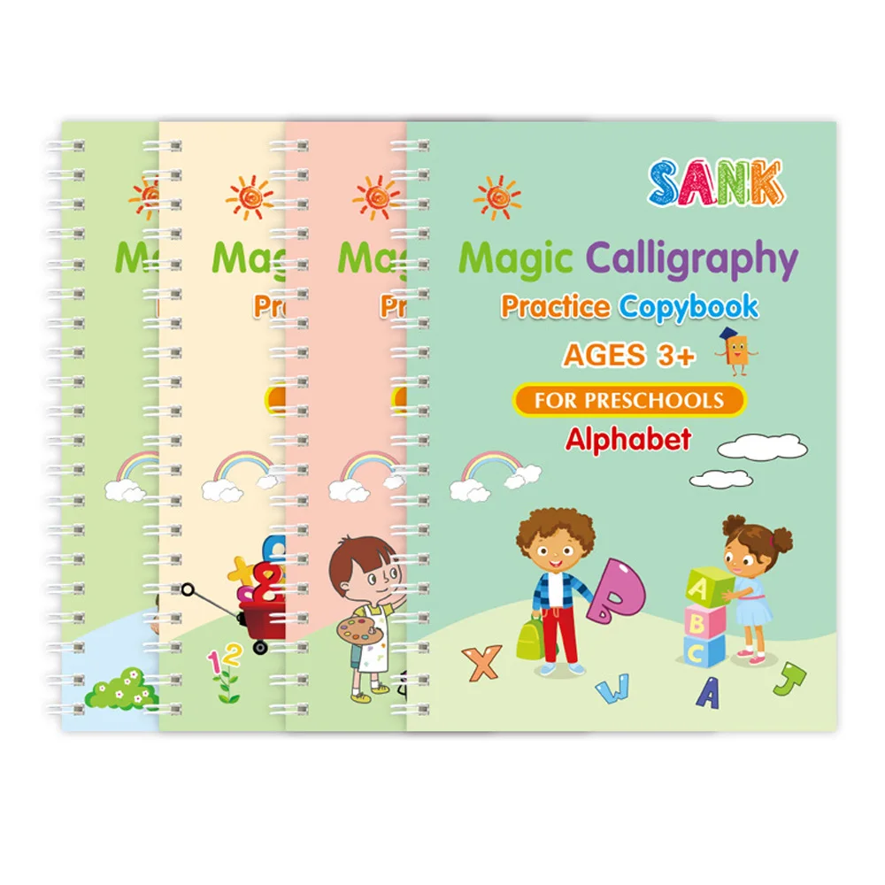 Sank Magic Practice Schrift Pen Kleuterschool Kinderen Kalligrafie Engels Verison Gratis afvegen Kinderen Herbruikbaar schrijfboek - afbeelding 2