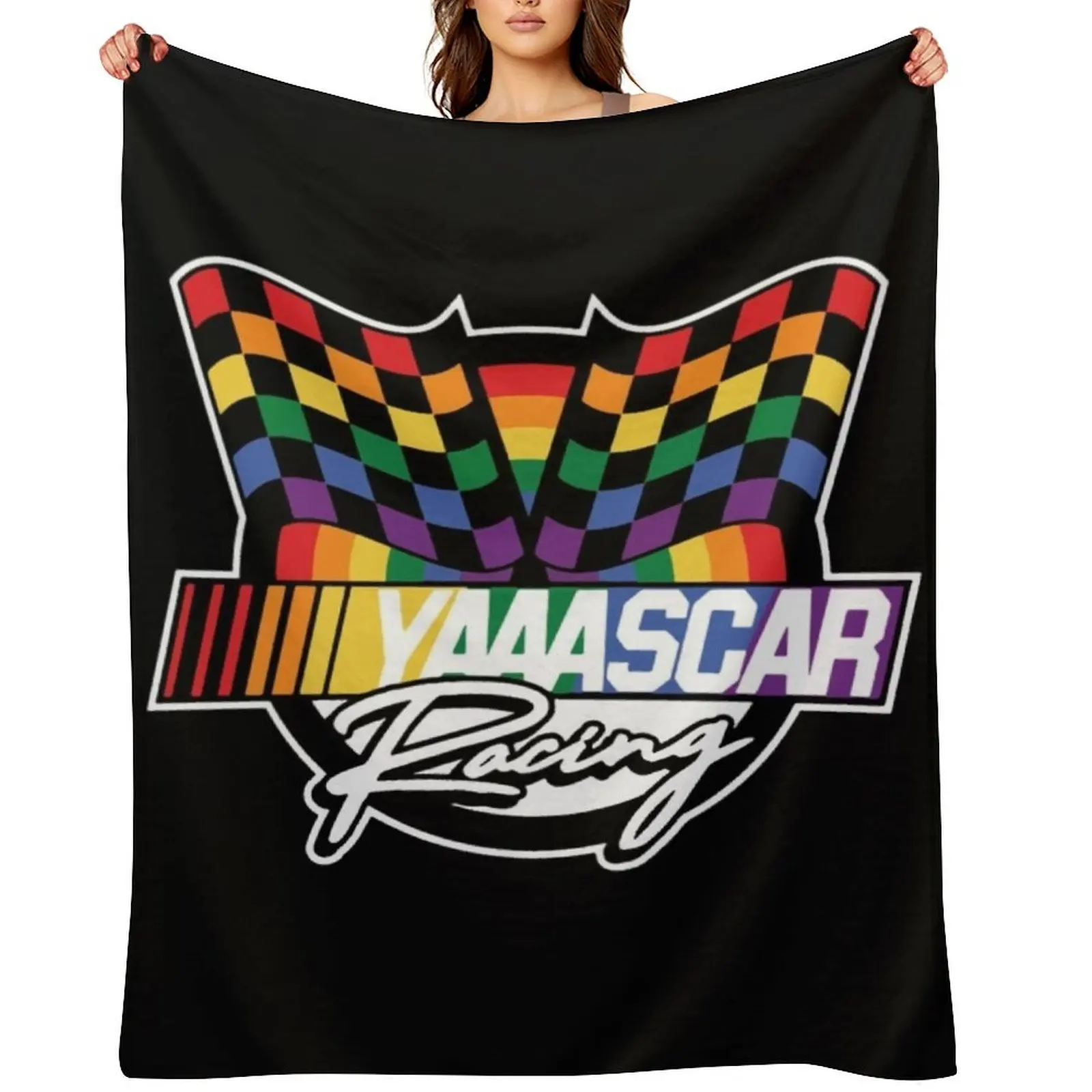 

NASCAR Checkered Flag YAAASCAR Throw Blanket Blankets For Sofas valentine gift ideas Thermal christmas decoration Blankets