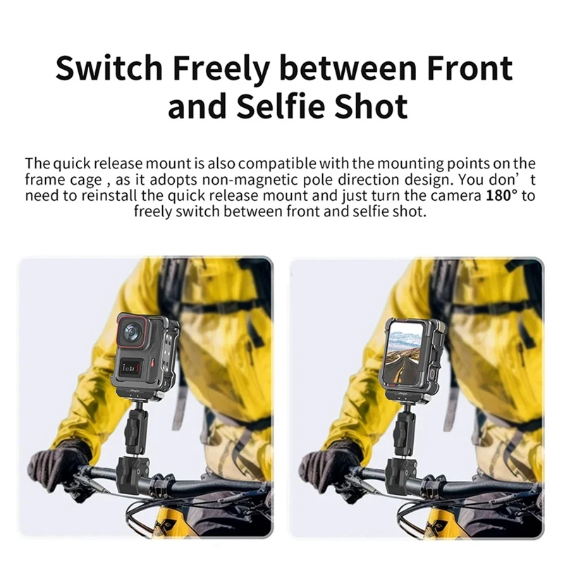 قفص كاميرا AMAGISN لـ Insta360 Ace Pro إطار حدودي واقي سريع الإصدار لأجزاء كاميرا Insta360 Ace