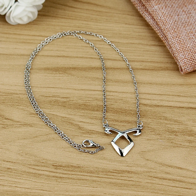 أزياء مورتال إنسترومنتس مدينة العظام قلادة الملائكية السلطة رون Shadowhunters فضية اللون رمز قلادة مجوهرات هدايا