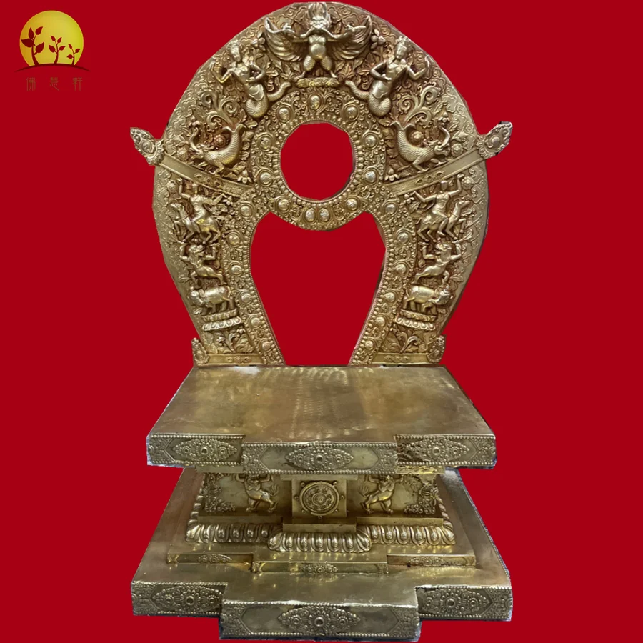 Pure copper diamond base can hold 7 inches 21cm 10 inches 30cm Buddha statue pure copper gilt for table Buddha statue base caske