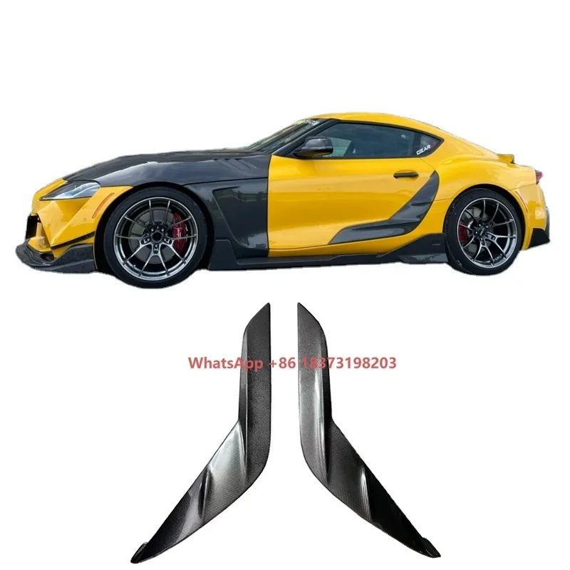 High Quality Carbon Fiber Door Plank Side Fender Vents Door Canards for Gr Supra A90 A91 Mk5 TR Style Body Kit