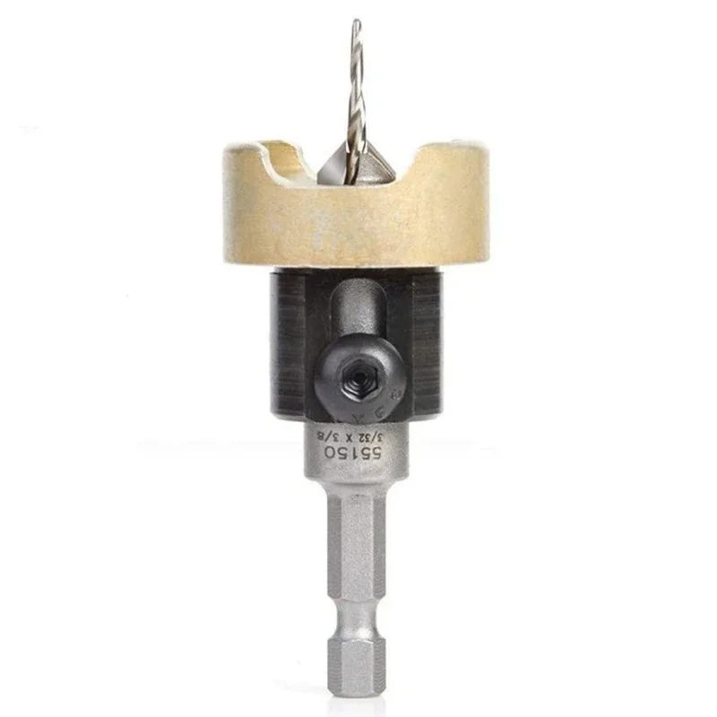 Countersink เจาะ คาร์ไบด์ความลึกที่ปรับได้สำหรับช่องเปิดกระดานไม้ Countersunk Holes เครื่องมือ อุปกรณ์เสริมงานไม้