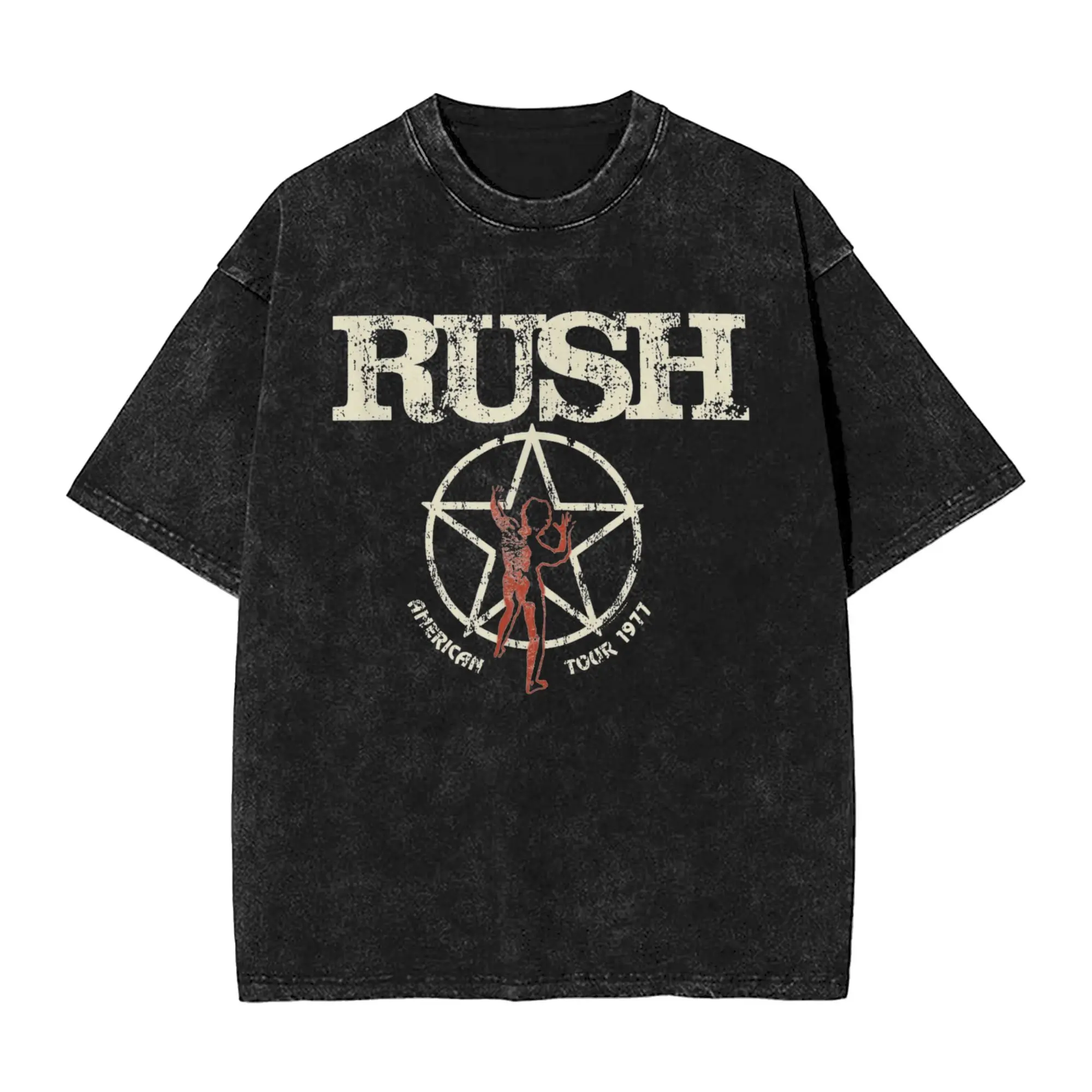 Rush Band T-Shirt  Harajuku T-Shirts Short-Sleeved Streetwear Tshirt Summer Cotton O-Neck Oversize Clothing