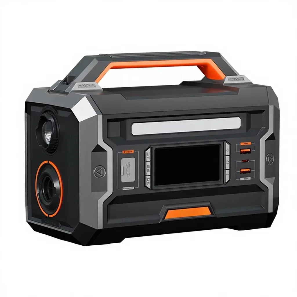 60000mAh Fast Charging Wireless Car Jump Starter Tire Inflator Vacuum with 1800A Peak Current Power Bank Black Plastic