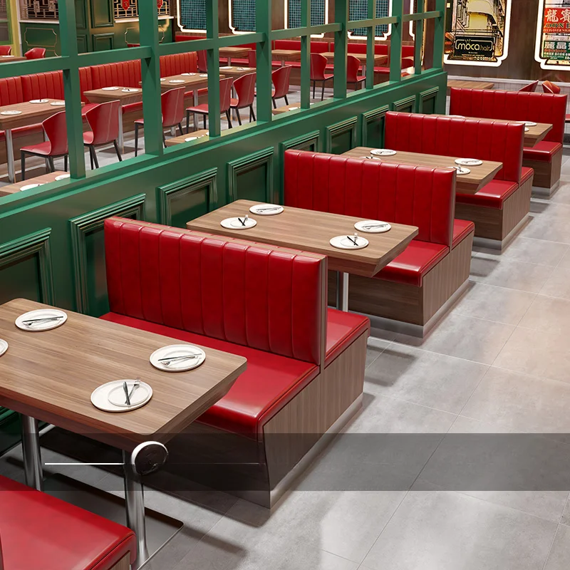 Table de canapé en bois avec chaise MELChair, 73 sièges, haute qualité, meubles de restaurant, salle à manger, restauration rapide, cuir, fer, panneau moderne NW