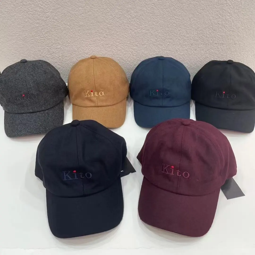 Kiton woolen embroidered alphabet versatile baseball cap hat