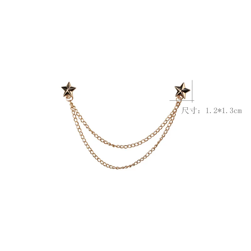 Neue Kristall Strass Kreuz Broschen Perle Krone Quaste Kette Kragen Pins Anzug Hemd Abzeichen Hochzeit Schmuck Zubehör – Detail 6