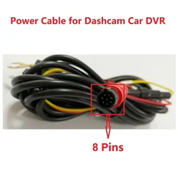 Jabriel Dash Cam Car DVR Power Cable Connect to Fuse Box 2.6m 8 Pin Power Line Standard ACC Wire for Car Camera Video Recorder
