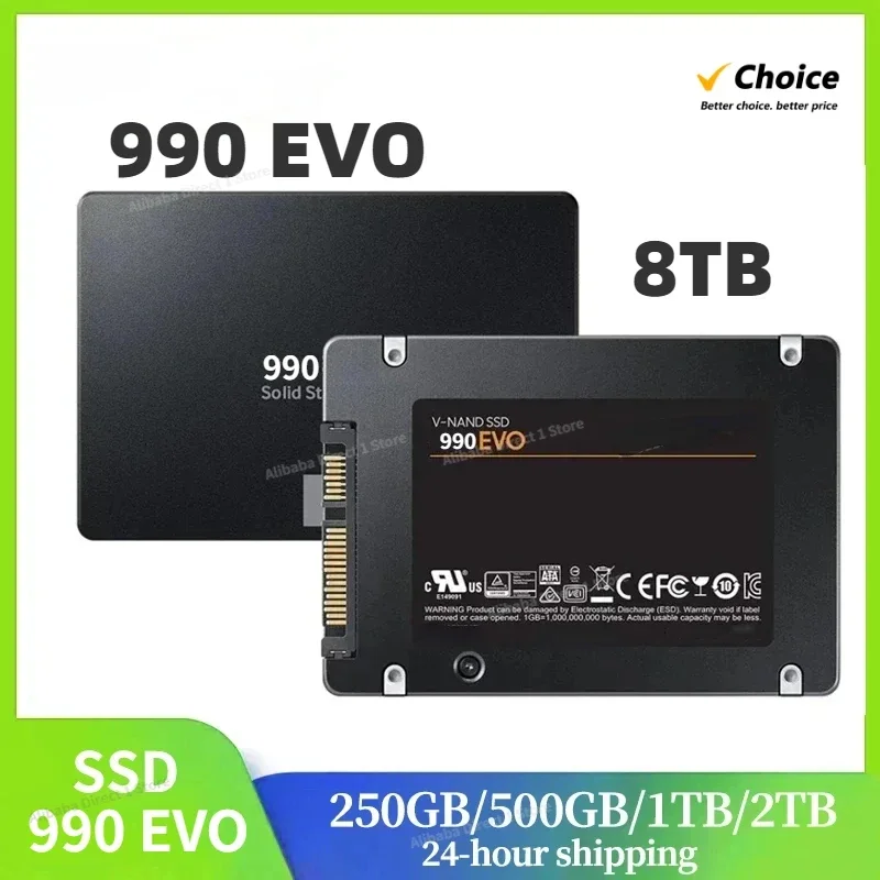 SSD 990 EVO 1TB 2TB 500GB Internal Solid State Disk Hard Drive SATA3 2.5 inch Laptop Desktop PC MLC disco duro