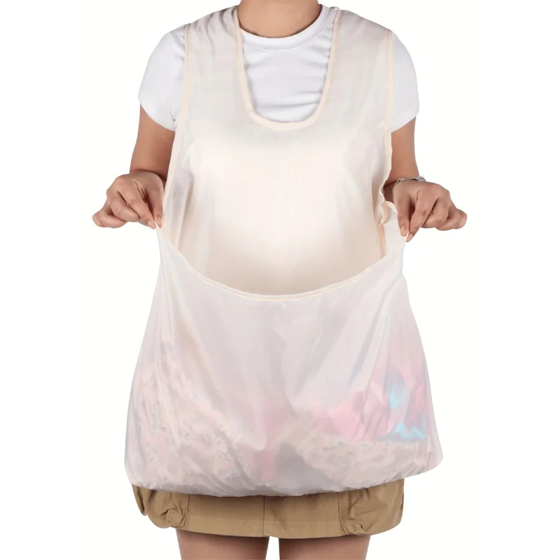 Wearable Laundry Apron Bag, Hands-Free Wear Clothes Sorting Storage Pouch, Portable Household Dirty Clothes Collecting Bag