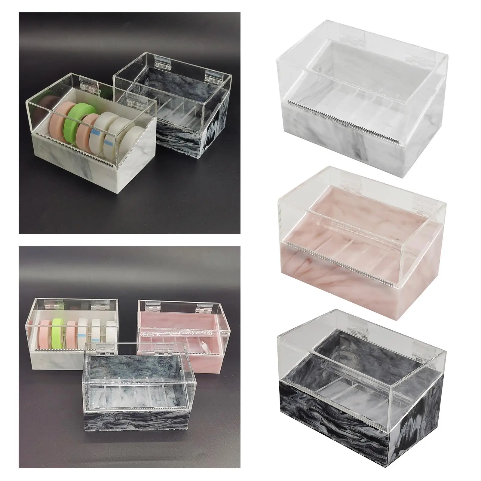 

Прозрачный видимый настольный диспенсер для малярной ленты Washi, резак для удлинительной ленты, держатель рулонной ленты