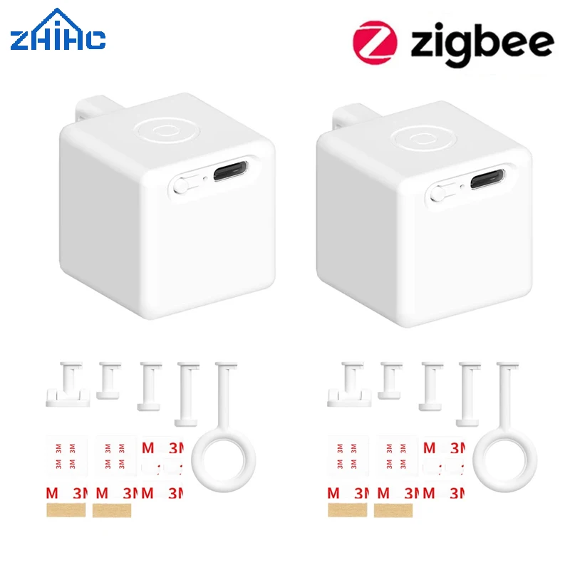 Type-C Rechargeable Tuya Zigbee Smart Touch Fingerbot Plus 5V Robot Button Pusher Arm Switch Support Alexa Google Home Alice