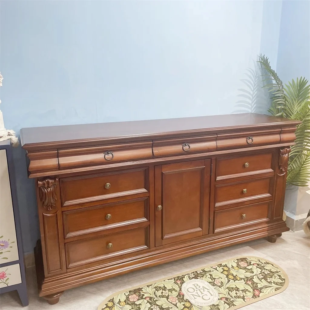 

Классический американский ретро шкаф на крыльце для гостиной, столовой, большой вместительный шкафчик с девятью ведрами