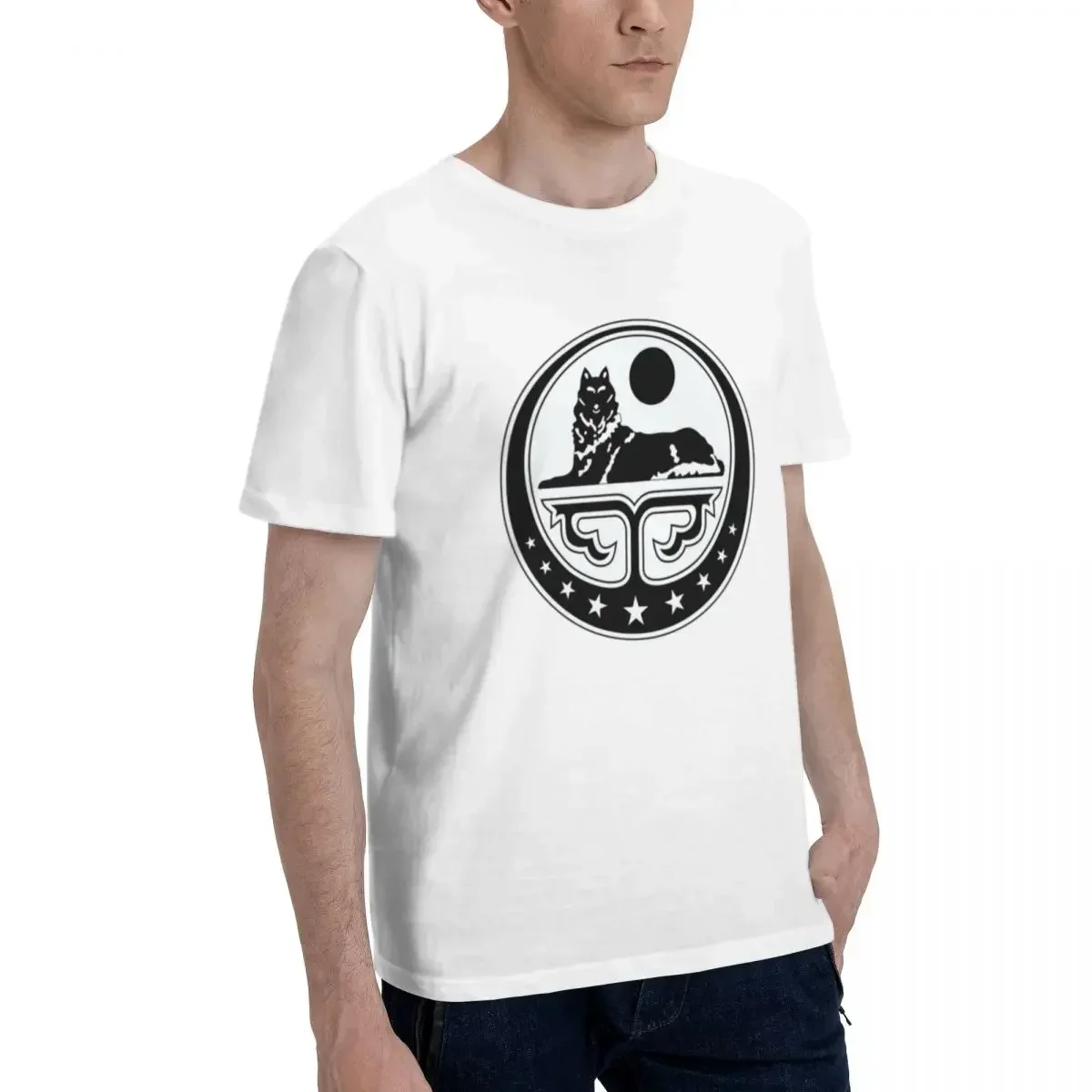 Chechen Borz 100% Cotton T-shirt Men Oversized T Shirts Men crew Neck Short Sleeve S-6XL image 4