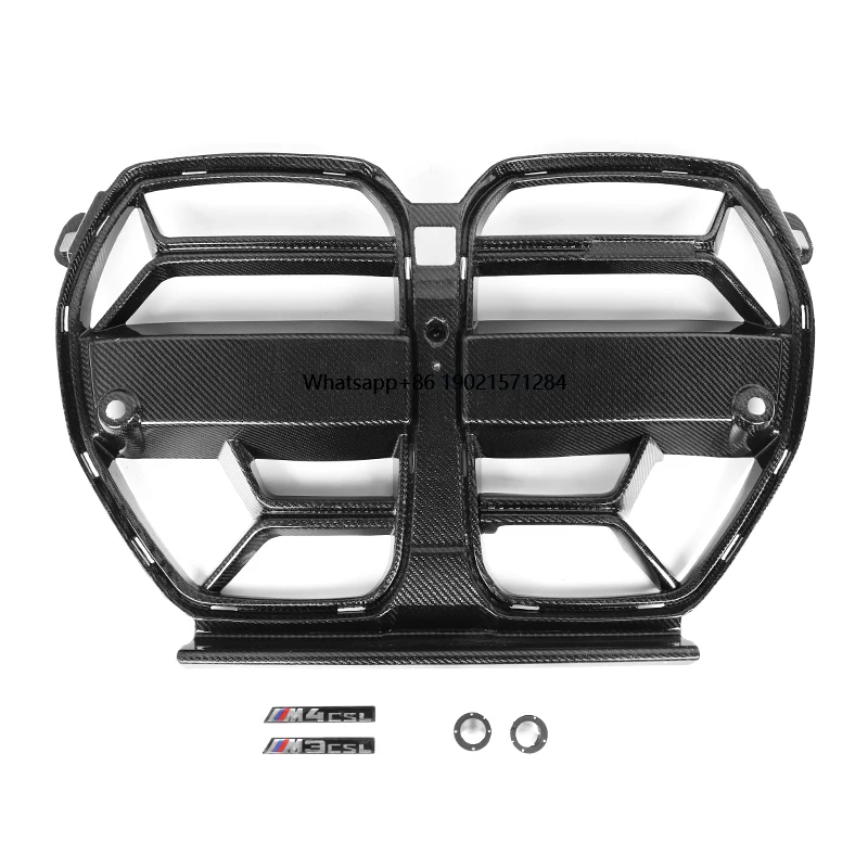 

Dry Carbon Fiber CSL Style Front Grills 2021 2022 Carbon Parts Auto Parts M3 M4 G80 G82 G83 Car Front Bumper Grills