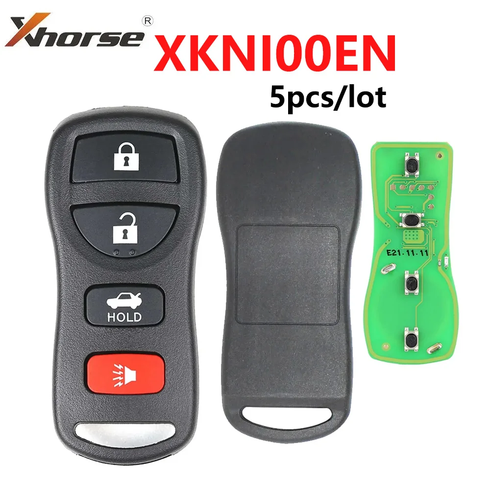 

5pcs/lot Xhorse XKNI00EN Wire Remote Key for Nissan Separate 4 Buttons English Version