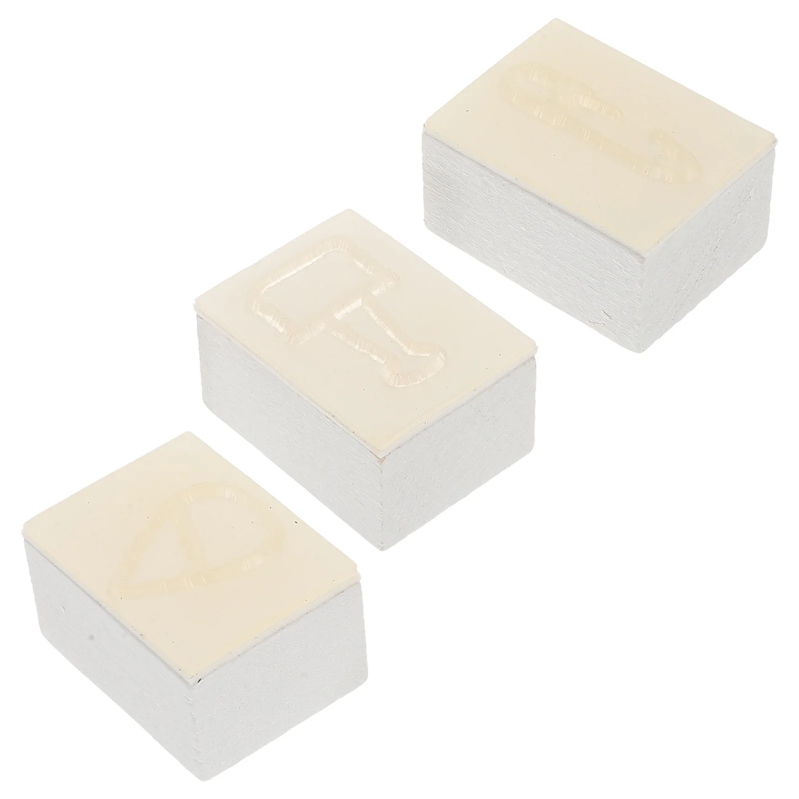 

3 Pcs Rubber Stamps Vintage Wooden Journaling Crafting Decorative Mini Stamp Set Beige Stationery Pins Clip Designs