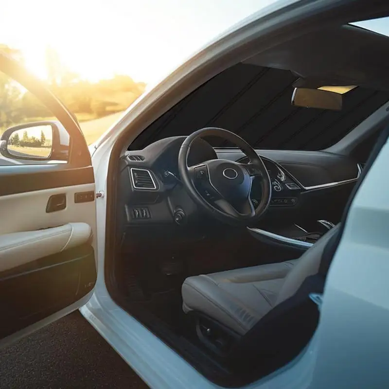 

Sun Shade For Car Windshield Window Shade Reflective Waterproof Foldable Sunshade UV Protection Cover Heavy-Duty Full Coverage