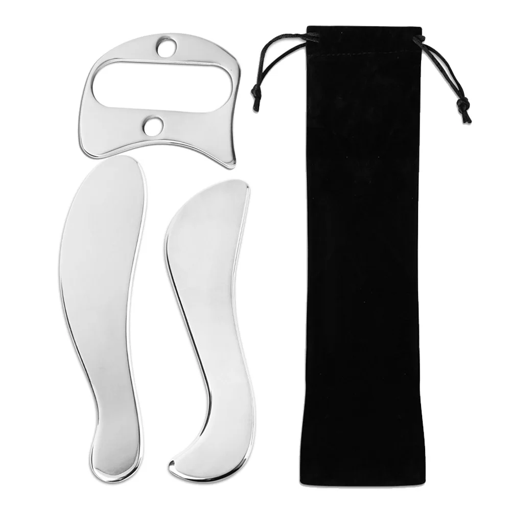 

Stainless Steel Gua Sha Guasha Plate Massager Tool Scraper Physical Therapy Loose Muscle Meridian Massage Machine Spa Board Tool