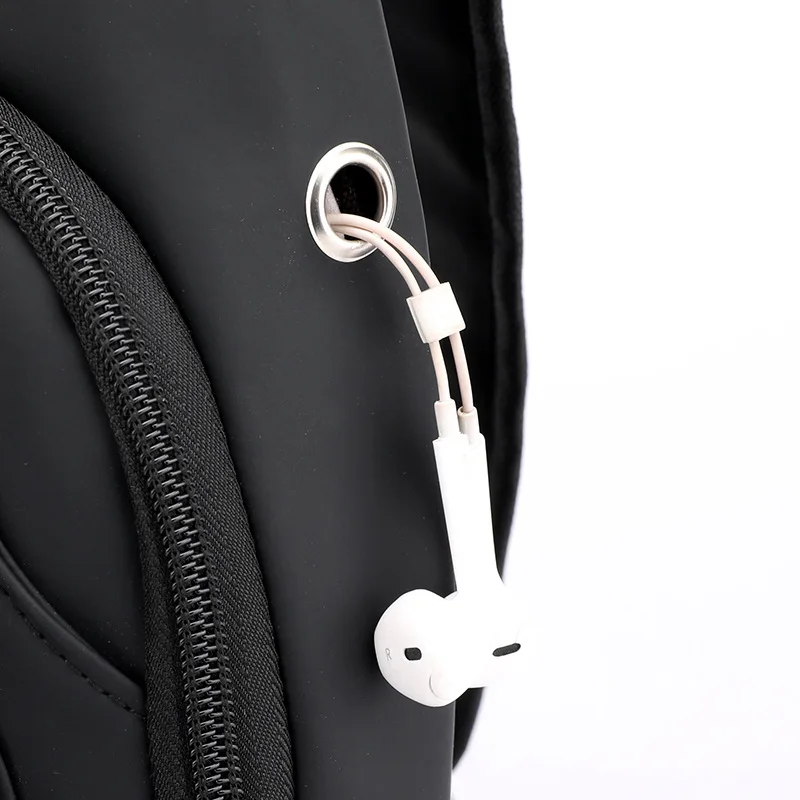 Men Women Sling Bag Water Resistant Shoulder Chest Crossbody Bags Sling Backpack with USB Charging Port for Travel Hiking