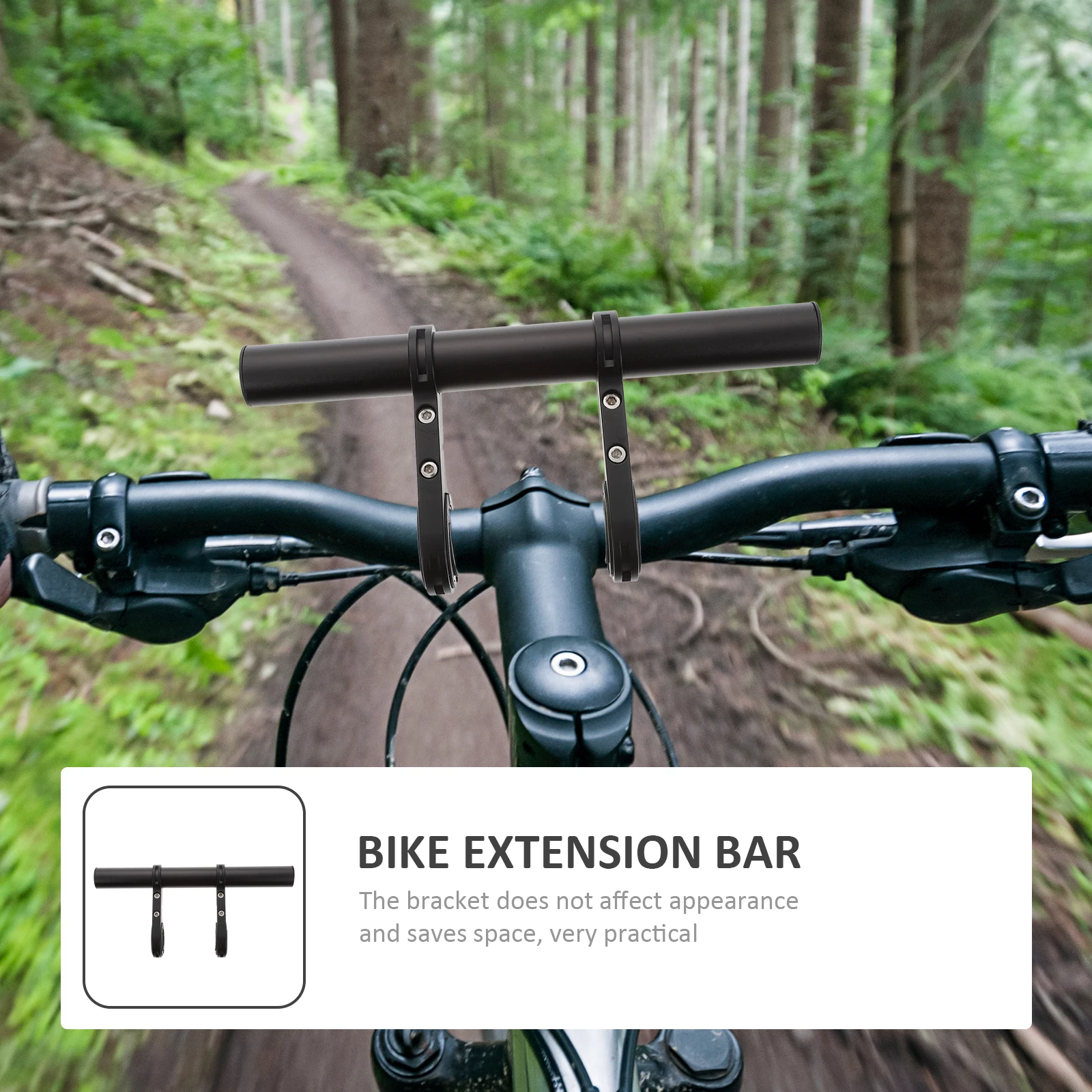 

1 Set Bike Handlebar Extender Bracket Durable Lightweight Bicycle Rack Space-Saving For Mountain Bikes Multi-Function Accessory