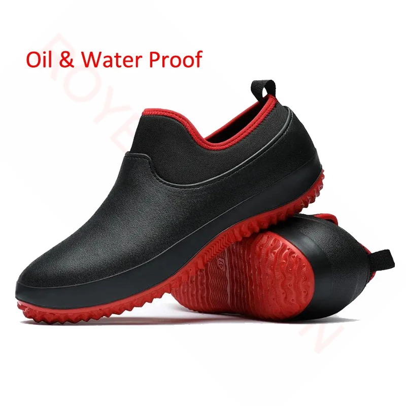 Comfortable non slip Kitchen Shoes Mens Rain Boots Waterproof Shoes Clogs Garden Shoes Kitchen Shoes Chef Shoes zapatos size 49