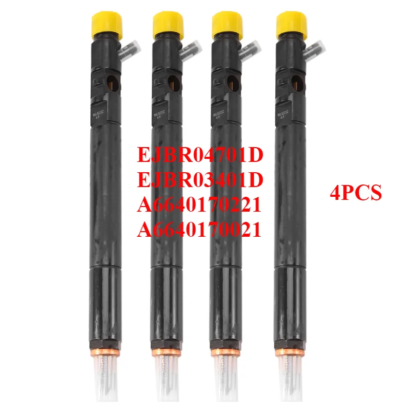 4PCS EJBR04701D A6640170221 New Diesel Fuel Injector Nozzle For Ssangyong Kyron Actyon 2.0 xdi D20DT 2006- Euro3