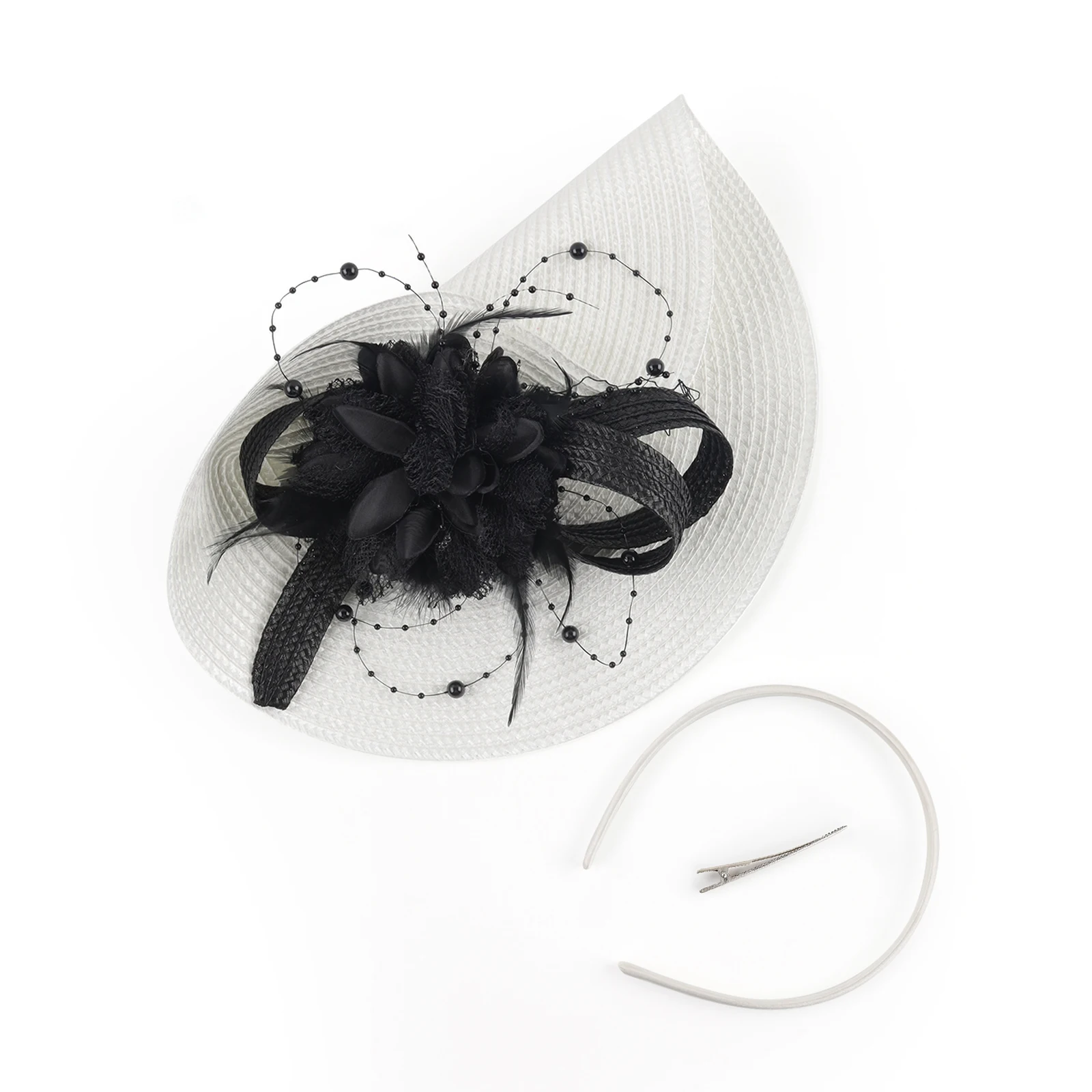 قبعات Fascinator Pillbox للنساء قبعات فيدورا كلاسيكية من القش أنيقة لحفلات الزفاف وحفلات الكوكتيل