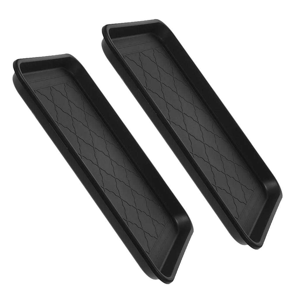 

2 pcs Shoe Tray For Entryway Large Boot Trays Stuff Storage Sundries Mat Anti-Slip Plastic Tray Mudroom Car Trunk Organizer