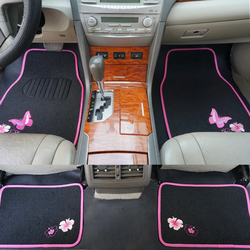 Universal Fit 4pcs  Car Floor Mat Waterproof Foot Pads Protector For Spills, Dog, Pets, Anti-slip Front And Rear Mats