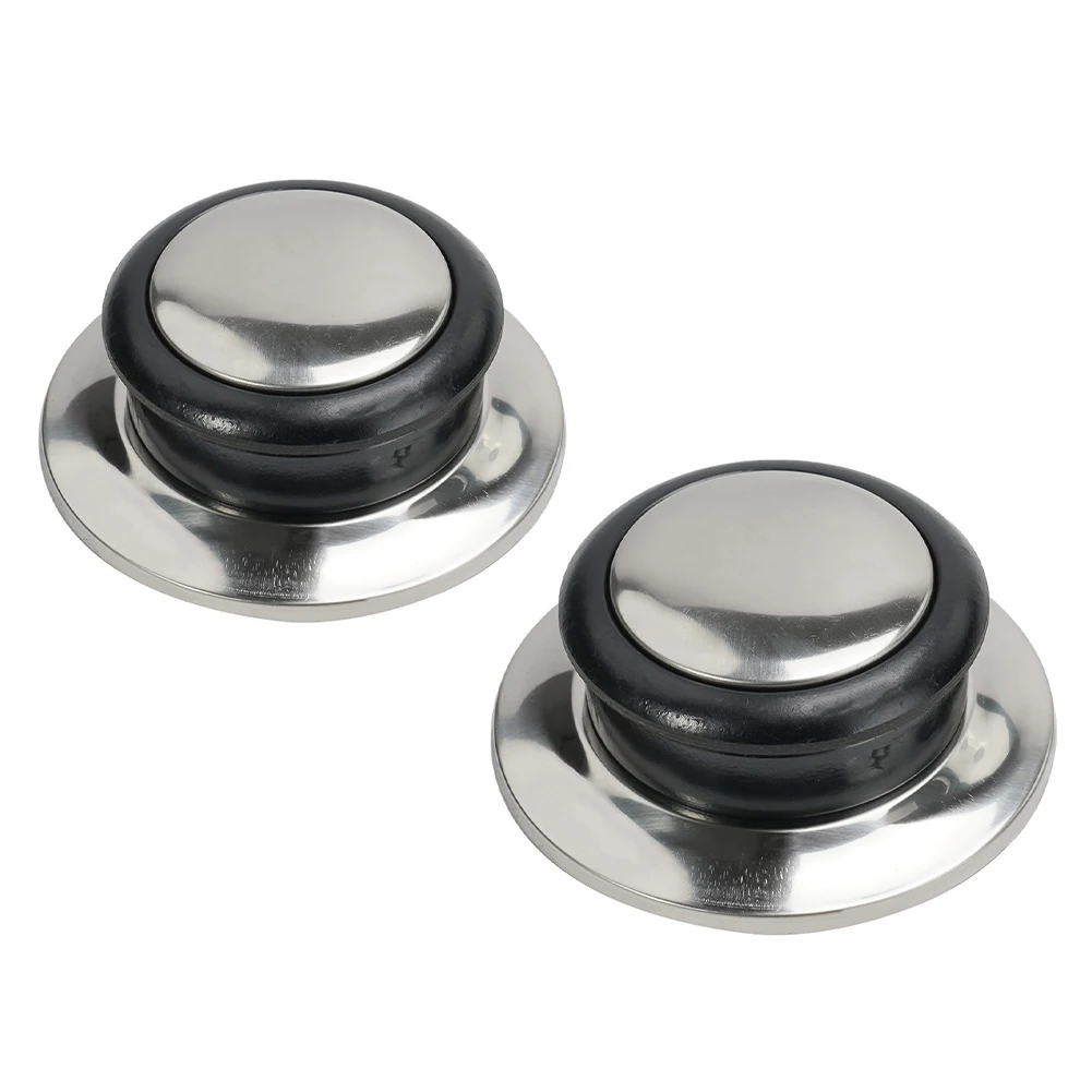  2pcs Stainless Steel Lid Knob Glass Pot Button Pot Cover Handle Kitchen Cookware Fixing Handle Pot Cover Accessories