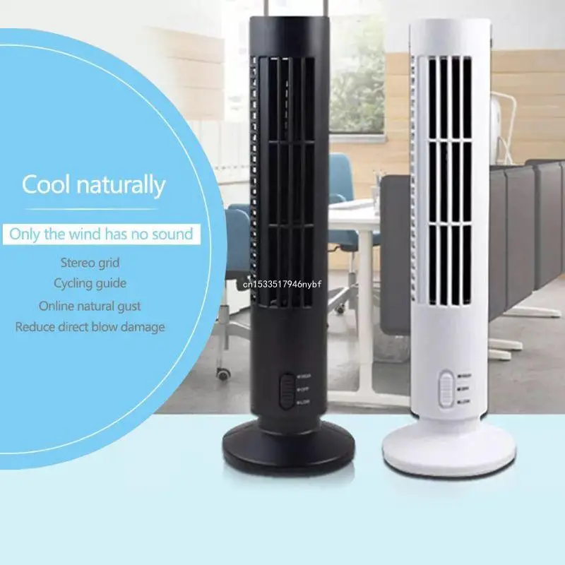 for Creative Mini USB Vertical Bladeless Air Conditioner Handheld Portable Coole Dropship