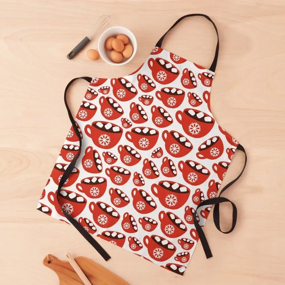 

Hot chocolate pattern Apron professional kitchen professional hairdressing Apron
