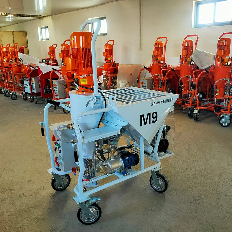 Fully Automatic Dry Powder Gypsum Spraying Machine M9 Plastering Machine for Wall Cement Putty Spray Machine for Wall Painting