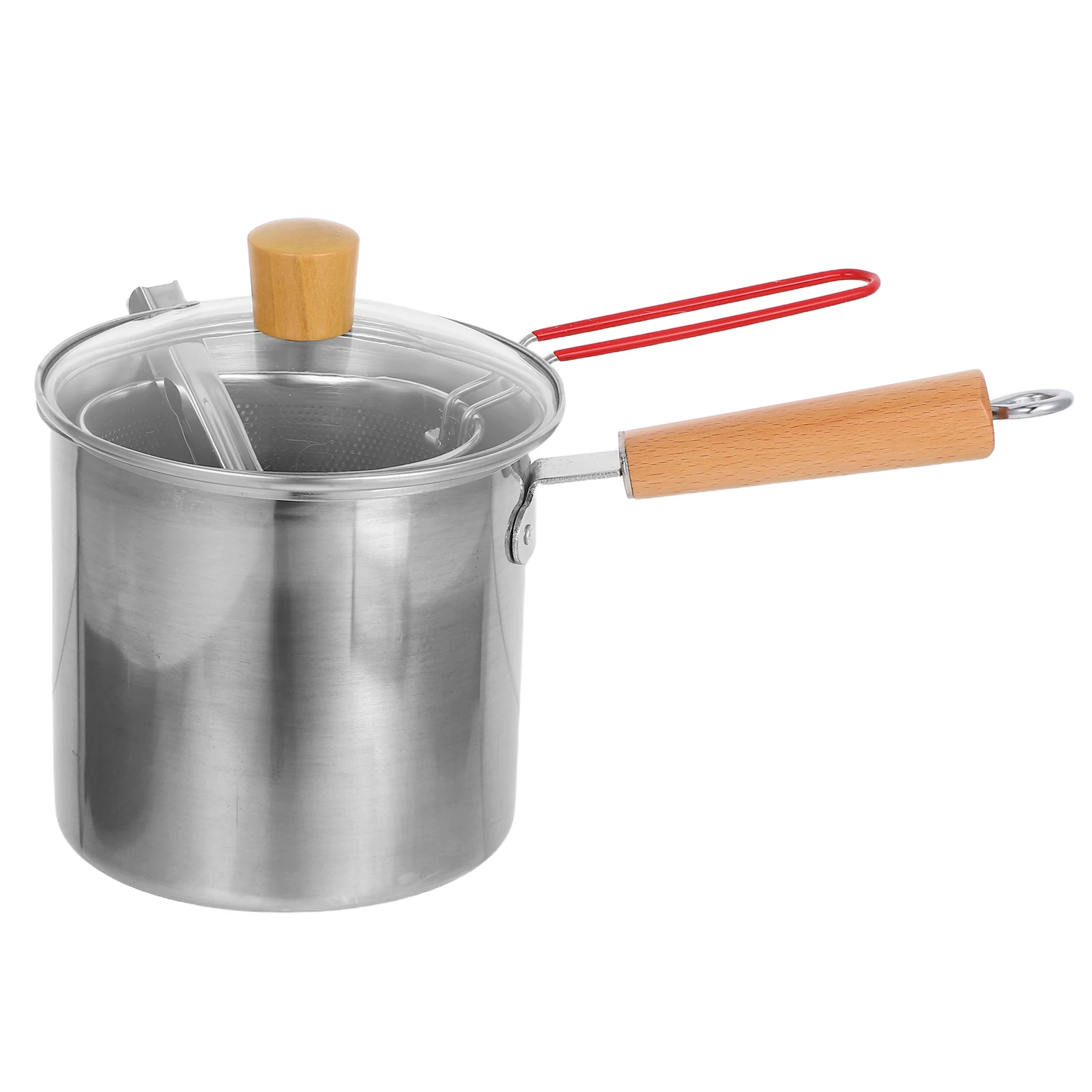

3L Stainless Steel Deep Fryer With Basket Household Oil Frying Pot For Boiling Stewing Compact Size Small Kitchen Grease