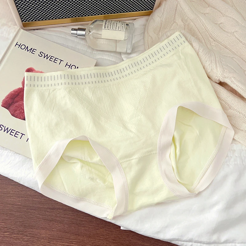 Intimo senza cuciture a vita media semplice tinta unita per donna Slip da donna comodi e traspiranti carini