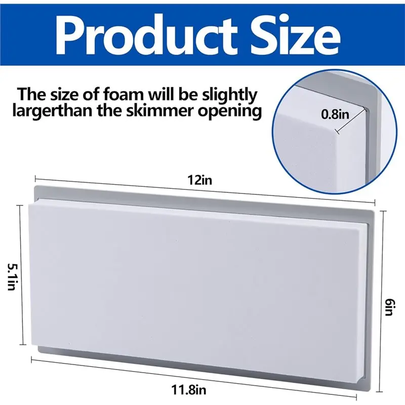 AA01-Pool Skimmer Plug Set Of 2- Wide Mouth Design, 12 X 6 Inches With Handle,For Above Ground Pools, Fits For SP1091WM Models W